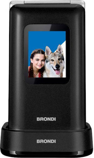 Brondi Amico Prezioso Dual SIM Κινητό με Μεγάλα Κουμπιά Μαύρο