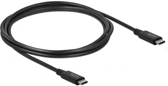 DeLock USB 2.0 Cable USB-C male - USB-C 100W Μαύρο 2m (86980)