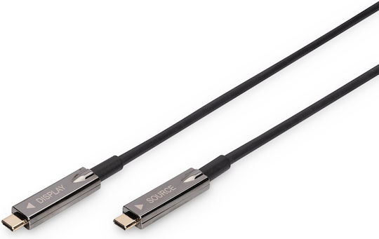 Digitus USB 2.0 Cable USB-C male - USB-C male Μαύρο 10m (AK-330160-100-S)