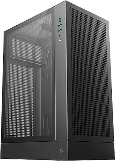 Deepcool CH170 PLUS Midi Tower Κουτί Υπολογιστή με Πλαϊνό Παράθυρο Μαύρο