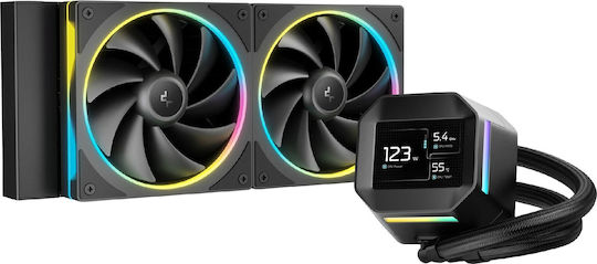 Deepcool LM240 Υδρόψυξη Επεξεργαστή Διπλού Ανεμιστήρα 120mm για Socket AM4/AM5/1700/1200 με RGB Φωτισμό