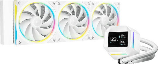 Deepcool LM360 Υδρόψυξη Επεξεργαστή Τριπλού Ανεμιστήρα 120mm με Λευκό Φωτισμό Λευκή