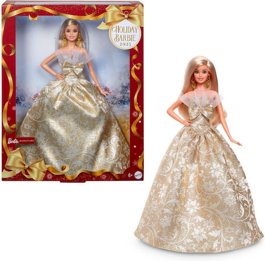 Barbie Holiday 2025 Ξανθιά Συλλεκτική Κούκλα για 6+ Ετών JBH95
