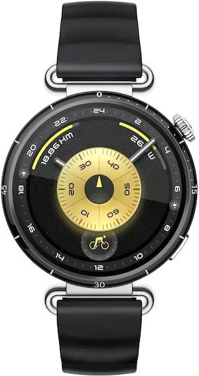 Huawei Watch GT 6 Stainless Steel 41mm Αδιάβροχο με Παλμογράφο (Black)