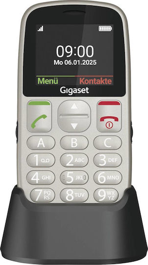 Gigaset GL395 Dual SIM Κινητό με Μεγάλα Κουμπιά Ασημί