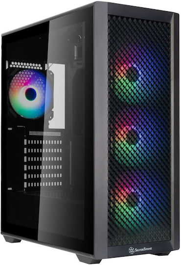 Silverstone FARA 515XR Gaming Midi Tower Κουτί Υπολογιστή με Πλαϊνό Παράθυρο Μαύρο