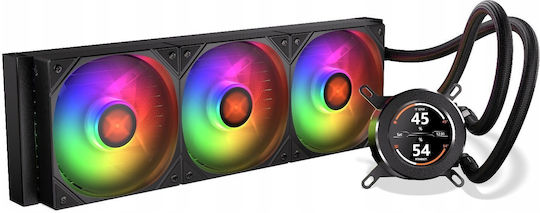 Krux HydroGlance 360 ARGB Υδρόψυξη Επεξεργαστή Τριπλού Ανεμιστήρα 120mm για Socket AM4/AM5/1700/1200/115x