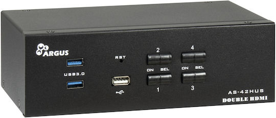 Inter-Tech KVM & Data Switch AC-42HUS