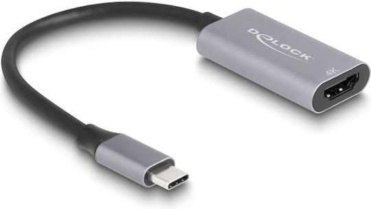 DeLock Μετατροπέας USB-C male σε HDMI male Γκρι 1τμχ 60020