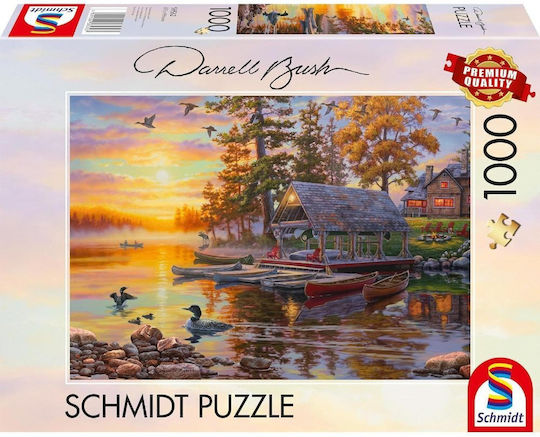 Παζλ Schmidt Bush Boathouse Canoes 1000τεμ