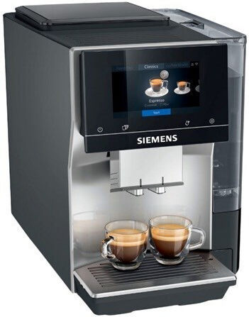 Siemens Eq700 Αυτόματη Μηχανή Espresso Εντοιχιζόμενη 1500W Πίεσης 19bar για Cappuccino με Μύλο Άλεσης Γκρι
