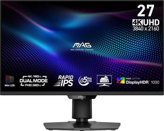 MSI MAG 274UPDF E16M IPS HDR Gaming Monitor 27" 4K 3840x2160 160Hz με Χρόνο Απόκρισης 0.5ms GTG