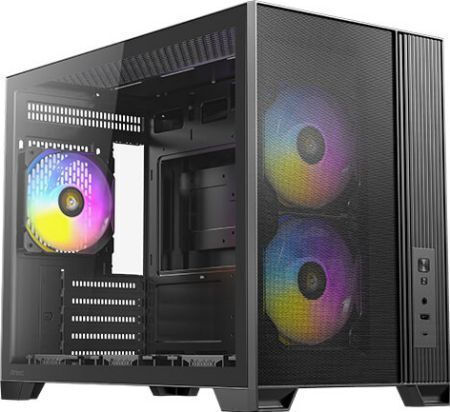 Antec FLUX M Gaming Micro Tower Κουτί Υπολογιστή με Πλαϊνό Παράθυρο Μαύρο