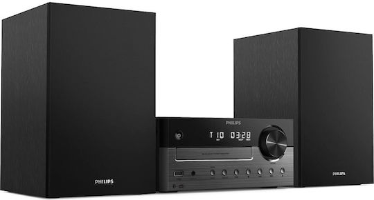 Philips Ηχοσύστημα 2.0 Micro Music System TAM4505M2/12 60W με CD Player και Bluetooth Μαύρο