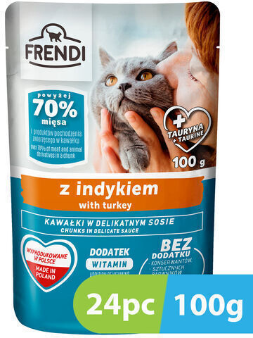 Frendi Υγρή Τροφή για Γάτες με Αρνί και Κρέας 24x100gr