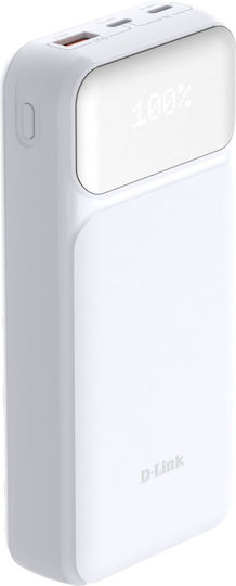 D-Link DPP-201 Power Bank 20000mAh 18W με Θύρα USB-A και Θύρα USB-C Λευκό
