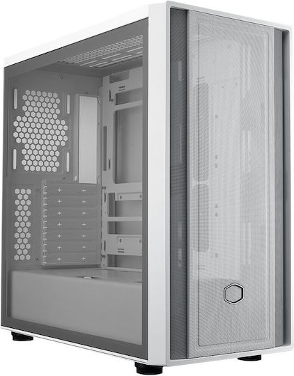 CoolerMaster MasterBox 600 Lite Midi Tower Κουτί Υπολογιστή με Πλαϊνό Παράθυρο Λευκό
