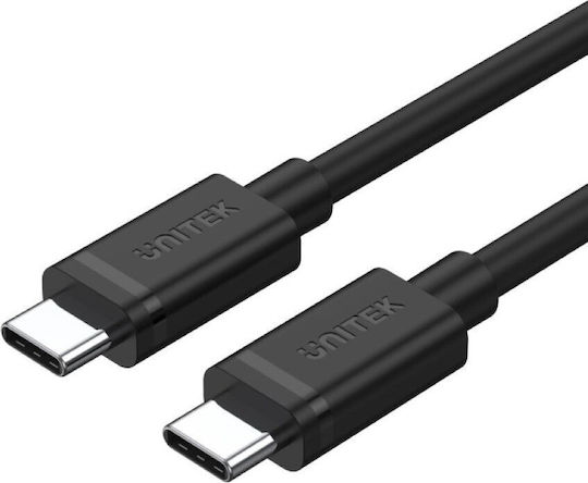 Unitek USB 3.2 Cable USB-C male - USB-C 60W Μαύρο 2m Y-C477BK01-2M