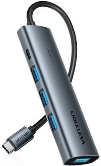 Vention USB 3.0 Hub 4 Θυρών με σύνδεση USB-C Γκρι S9921176