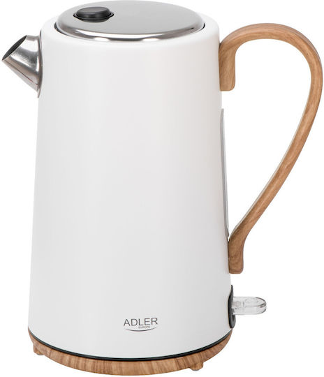 Adler Βραστήρας 1.7lt 2200W Λευκός AD 1352