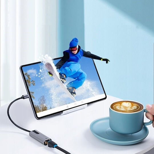Vention USB-C Αντάπτορας Δικτύου για Ενσύρματη σύνδεση Ethernet