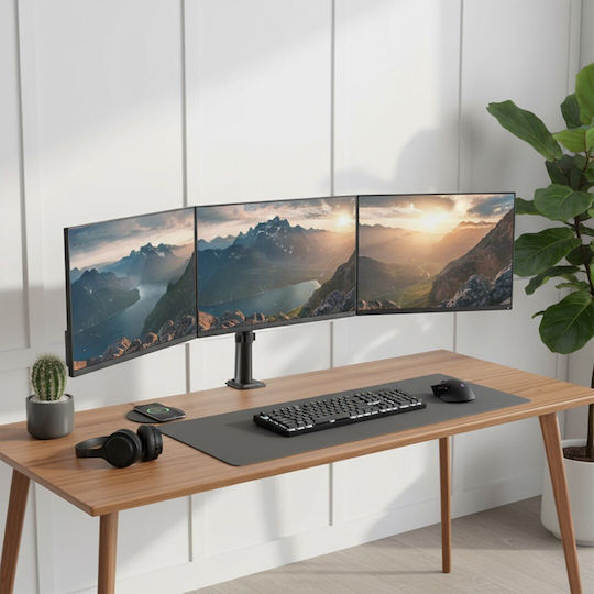 Maclean Energy Βάση Γραφείου για 3 Οθόνες έως 27" με Βραχίονα (MC-137)