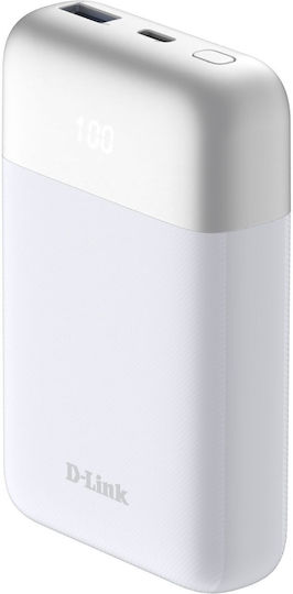 D-Link DPP-101 Power Bank 10000mAh 18W με Θύρα USB-A και Θύρα USB-C Λευκό
