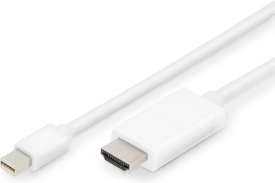 Digitus Cable mini DisplayPort male - HDMI male 2m Λευκό (AK-340304-020-W)