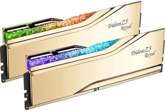 G.Skill Trident Z5 Royal Neo RGB DDR5 32GB RAM με Modules και Ταχύτητα 6000 για Desktop F5-6000J2836G16GX2-TR5G