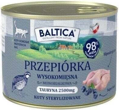 Baltica Υγρή Τροφή για Ενήλικες Γάτες με Ορτύκι 185gr