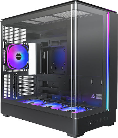 Montech King 15 Pro Gaming Mini Tower Κουτί Υπολογιστή με Πλαϊνό Παράθυρο Μαύρο