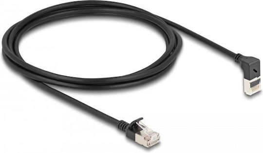 DeLock S/FTP Cat.6a Καλώδιο Δικτύου Ethernet 2m Μαύρο 1τμχ