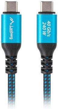 Lanberg USB 2.0 Cable USB-C male - USB-C 240W Μαύρο 0.5m CA-CMCM-44CU-0005-BK