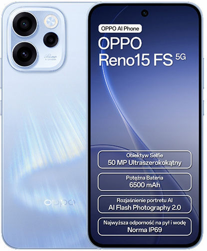 Oppo Reno15 FS 5G Dual SIM (8/512GB) Aurora Blue