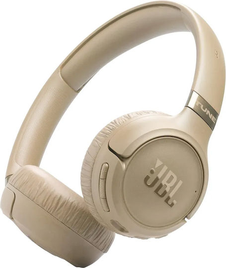JBL Tune 680NC Ασύρματα Bluetooth On Ear Ακουστικά με 50 ώρες Λειτουργίας Μπεζ