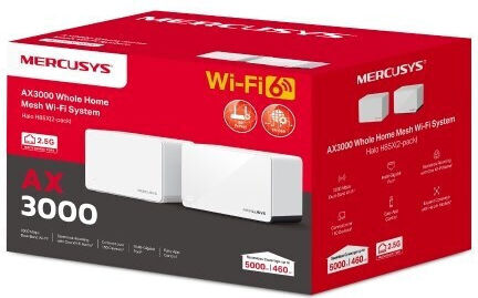 Mercusys Halo H85X WiFi Mesh Network Access Point Wi‑Fi 6 Dual Band (2.4 & 5GHz) σε Διπλό Kit