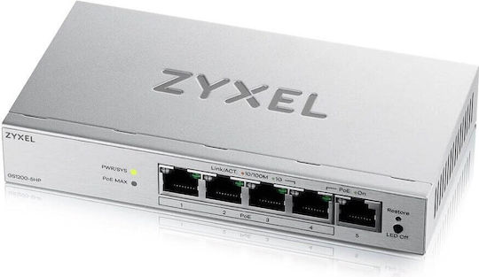 Zyxel GS1200-5HP v3 Managed L2 PoE Switch με 5 Θύρες Gigabit (1Gbps) Ethernet