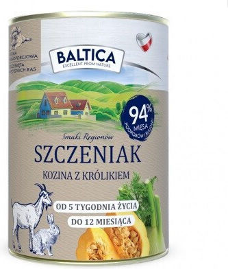 Baltica Υγρή Τροφή για Κουτάβια με Κουνέλι χωρίς Σιτηρά 400gr