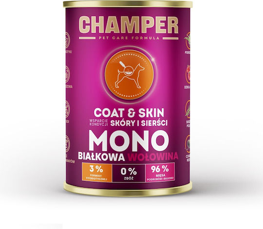 Dog Food Υγρή Τροφή Σκύλων σε Κονσέρβα με Βοδινό χωρίς Σιτηρά 400gr