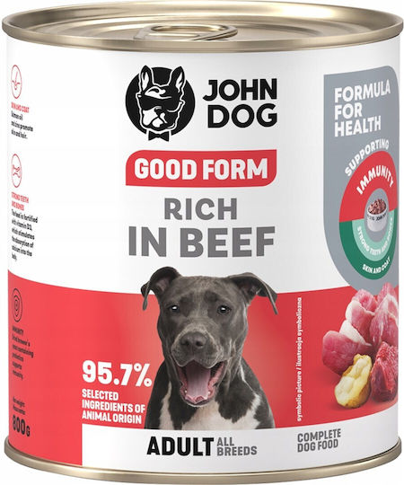 John Dog Υγρή Τροφή Σκύλων με Βοδινό χωρίς Σιτηρά 800gr