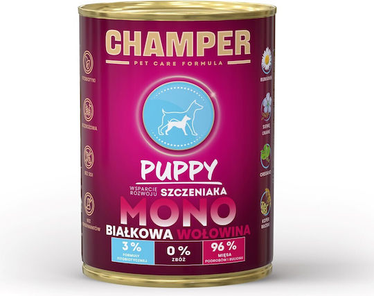 Dog Food Υγρή Τροφή για Κουτάβια σε Κονσέρβα με Βοδινό χωρίς Σιτηρά 400gr