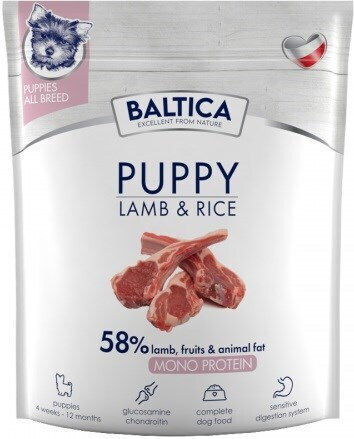 Baltica 1kg Ξηρά Τροφή για Κουτάβια με Αρνί και Ρύζι
