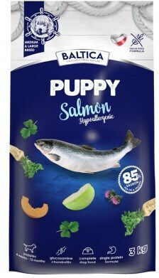 Baltica 3kg Ξηρά Τροφή χωρίς Σιτηρά για Κουτάβια Μεσαίων & Μεγαλόσωμων Φυλών με Σολομό