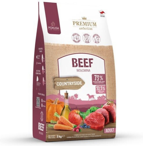 Pokusa 3kg Ξηρά Τροφή χωρίς Σιτηρά για Ενήλικους Σκύλους με Βοδινό