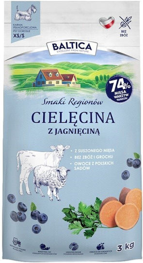 Baltica 3kg Ξηρά Τροφή Σκύλων Μικρόσωμων Φυλών με Αρνί