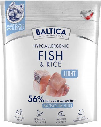 Baltica 1kg Ξηρά Τροφή Διαίτης για Ενήλικους Στειρωμένους Σκύλους Μικρόσωμων Φυλών με Ψάρια και Ρύζι