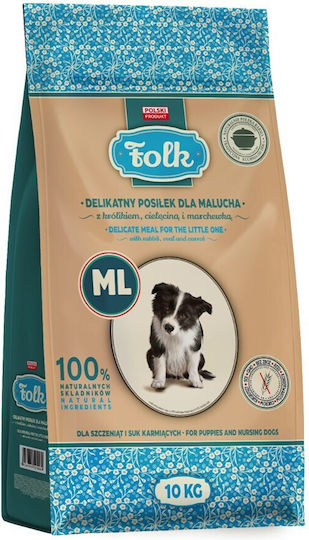 Dog Food 10kg Ξηρά Τροφή χωρίς Σιτηρά για Κουτάβια Μεσαίων & Μεγαλόσωμων Φυλών με Κουνέλι και Λαγό