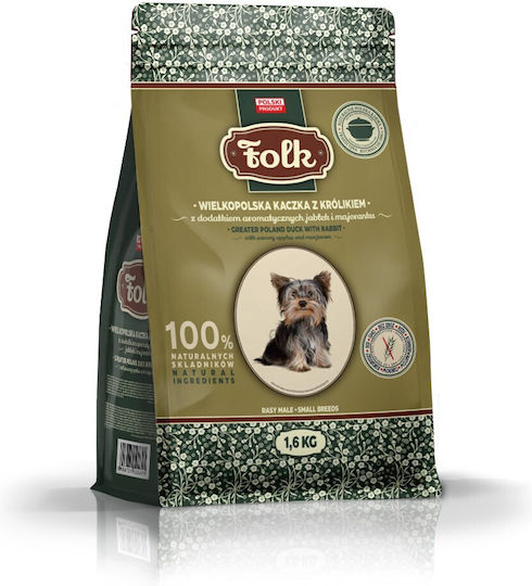 Dog Food 1.6kg Ξηρά Τροφή Σκύλων Μικρόσωμων Φυλών με Πάπια, Κουνέλι και Λαγό