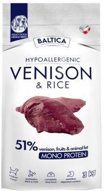 Baltica 3kg Ξηρά Τροφή για Ενήλικους Σκύλους Μεσαίων Φυλών με Ρύζι