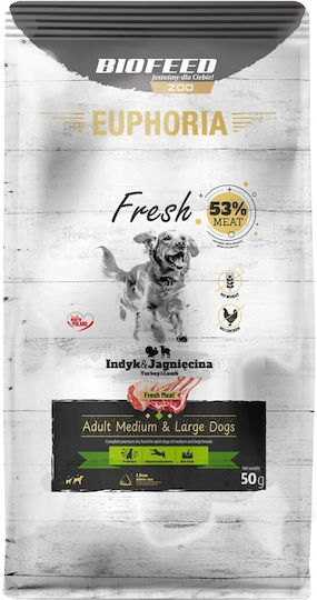 Biofeed 25kg Ξηρά Τροφή για Ενήλικους Σκύλους Μεσαίων & Μεγαλόσωμων Φυλών με Κρέας, Γαλοπούλα και Αρνί